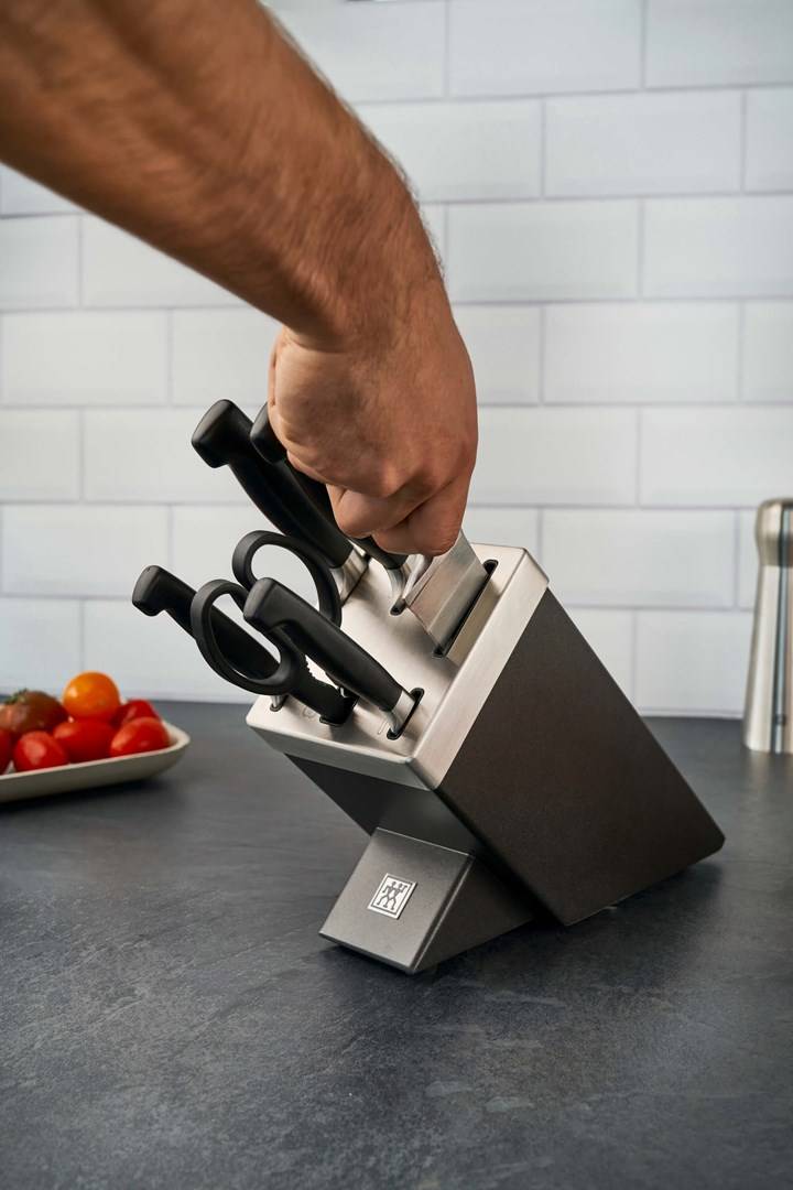 ZWILLING FOUR STAR 35148-507-0 keukenmessen-/bestekblokset 7-delig Grijs-3