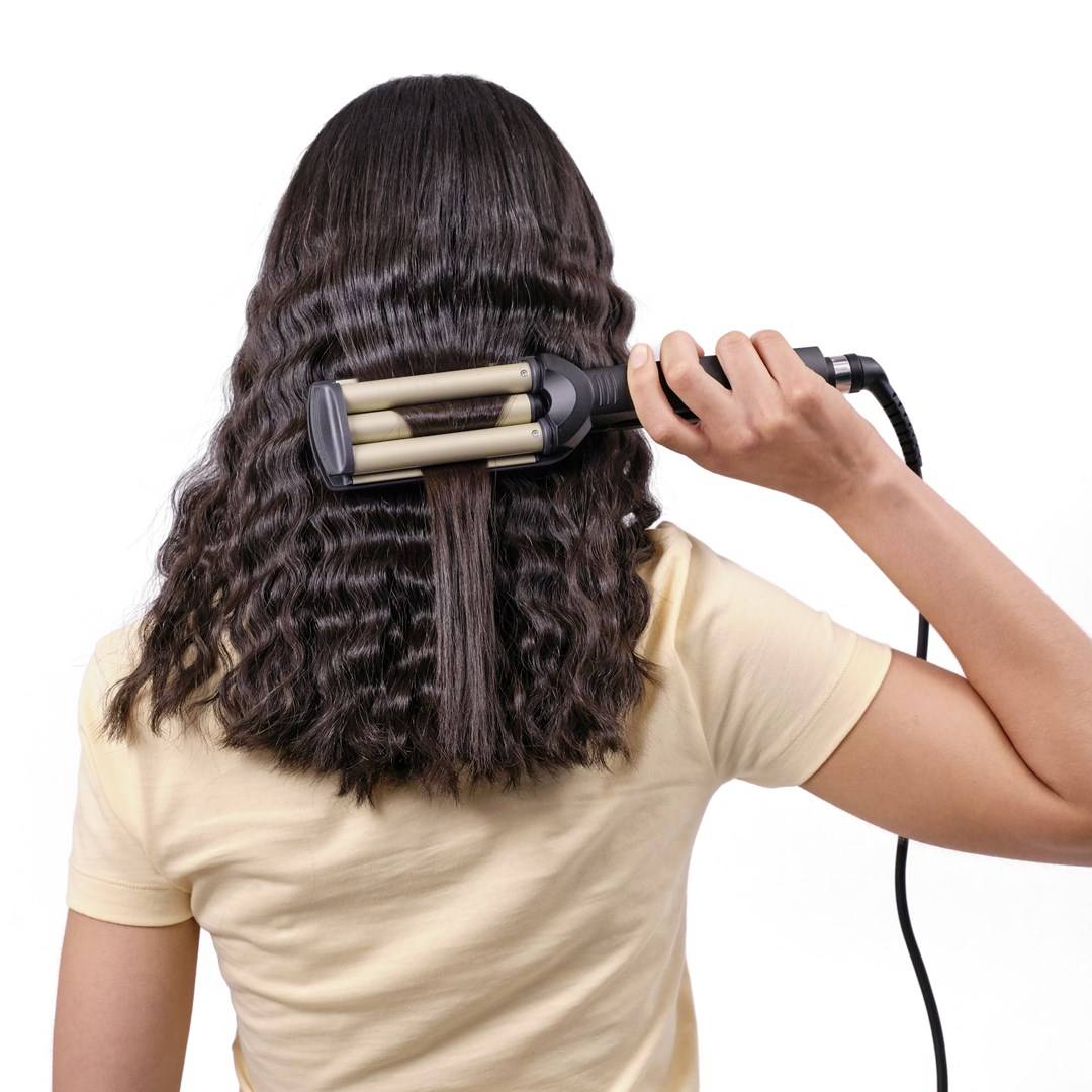 BaByliss C260E EasyWaves stijltang met textuur, warm zwart, zilver, 1,8 m (70,9 inch)-4