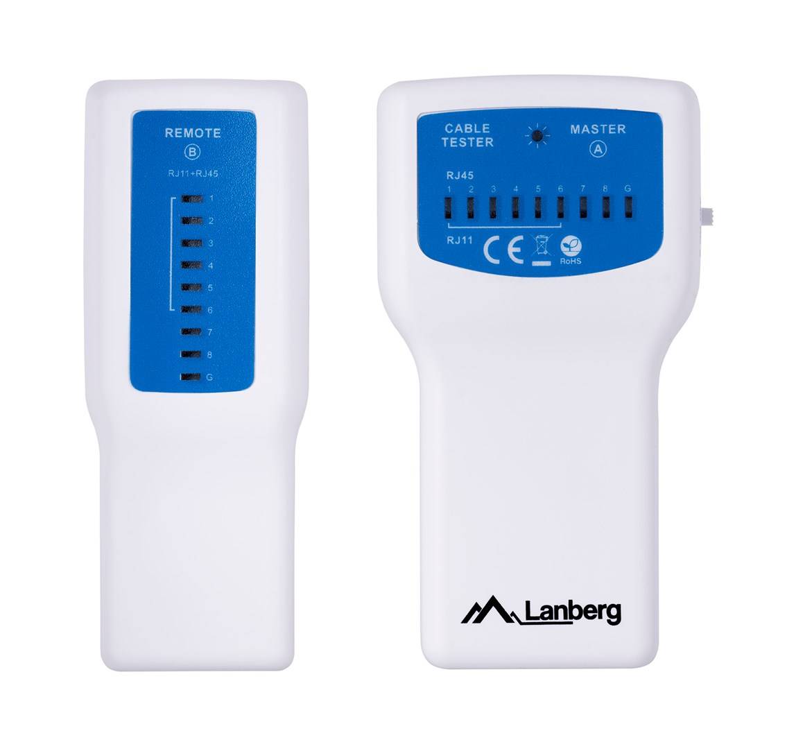 Lanberg NT-0402 netwerkkabeltester PoE-tester Blauw, Wit-0
