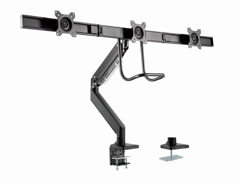 Gembird MA-DA3-03 monitorbeugel/standaard 68,6 cm (27") Bureau Zwart-1