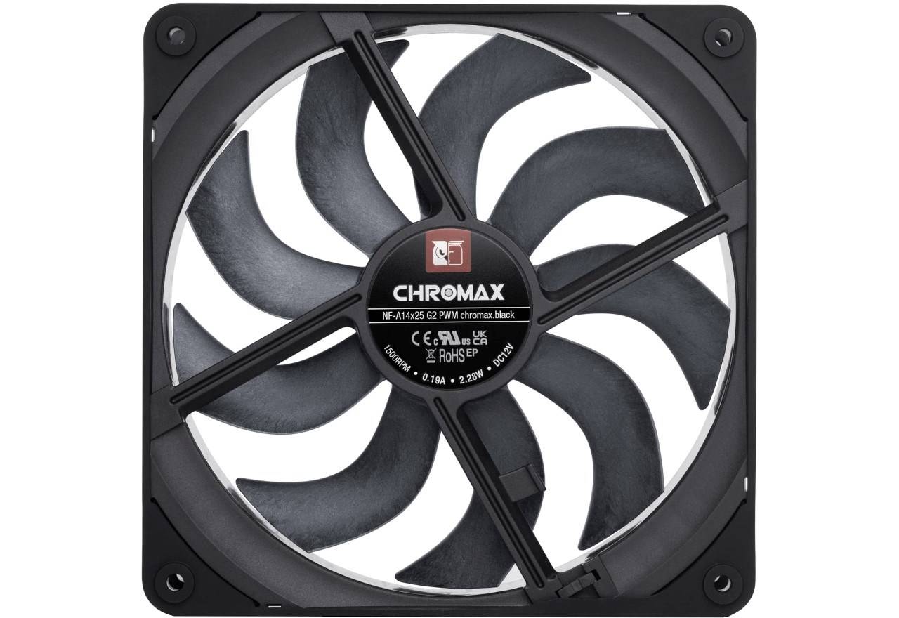 NF-A14x25 G2 PWM chromax.black - volgende generatie 140mm ventilator (zwart)-0