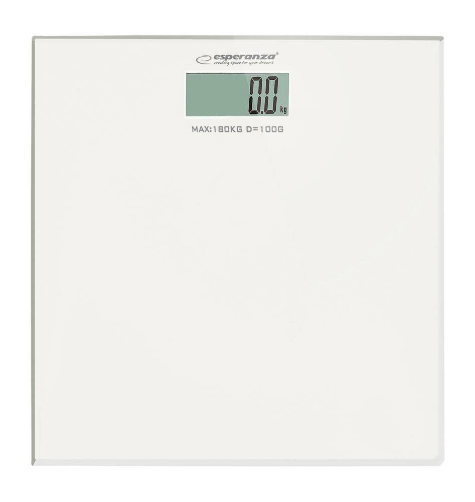 Esperanza EBS002W personenweegschaal, elektronische personenweegschaal, rechthoekig, wit-1