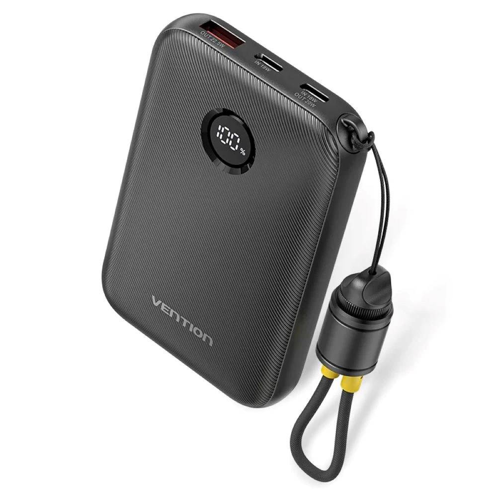 Vention 10000mAh Powerbank 2xUSB-C 1xUSB-A 22,5W, zwart-0