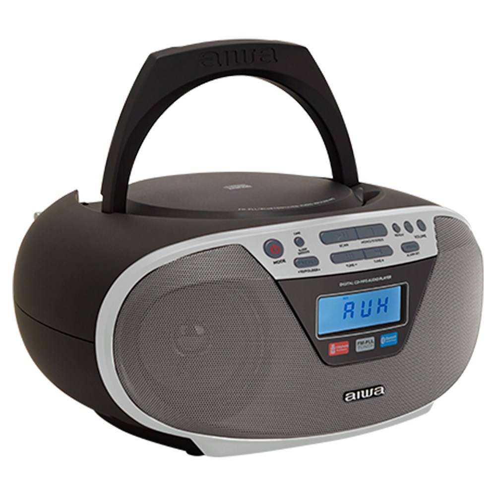 Aiwa BBTU-400SL draagbare stereo-installatie, analoog en digitaal, 6 W FM, zilverkleurig, MP3-weergave.-1