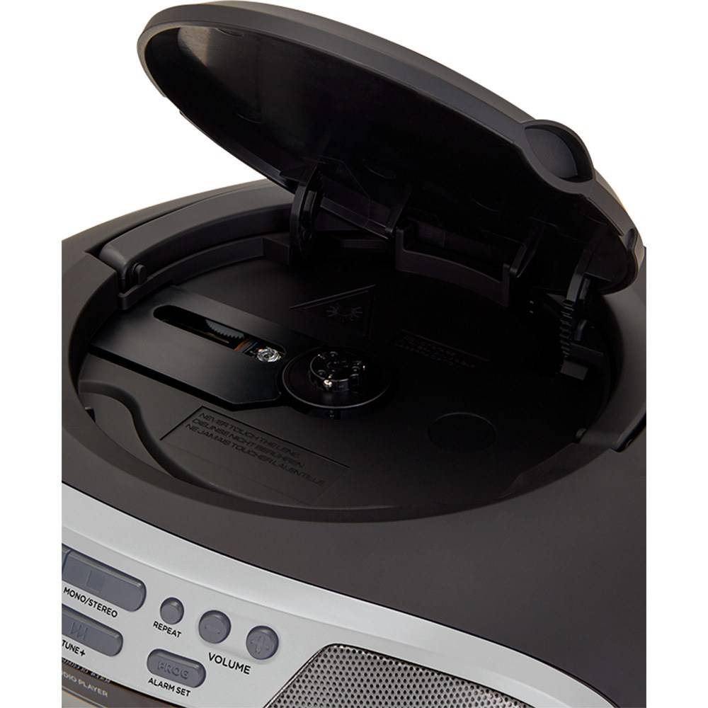 Aiwa BBTU-400SL draagbare stereo-installatie, analoog en digitaal, 6 W FM, zilverkleurig, MP3-weergave.-3