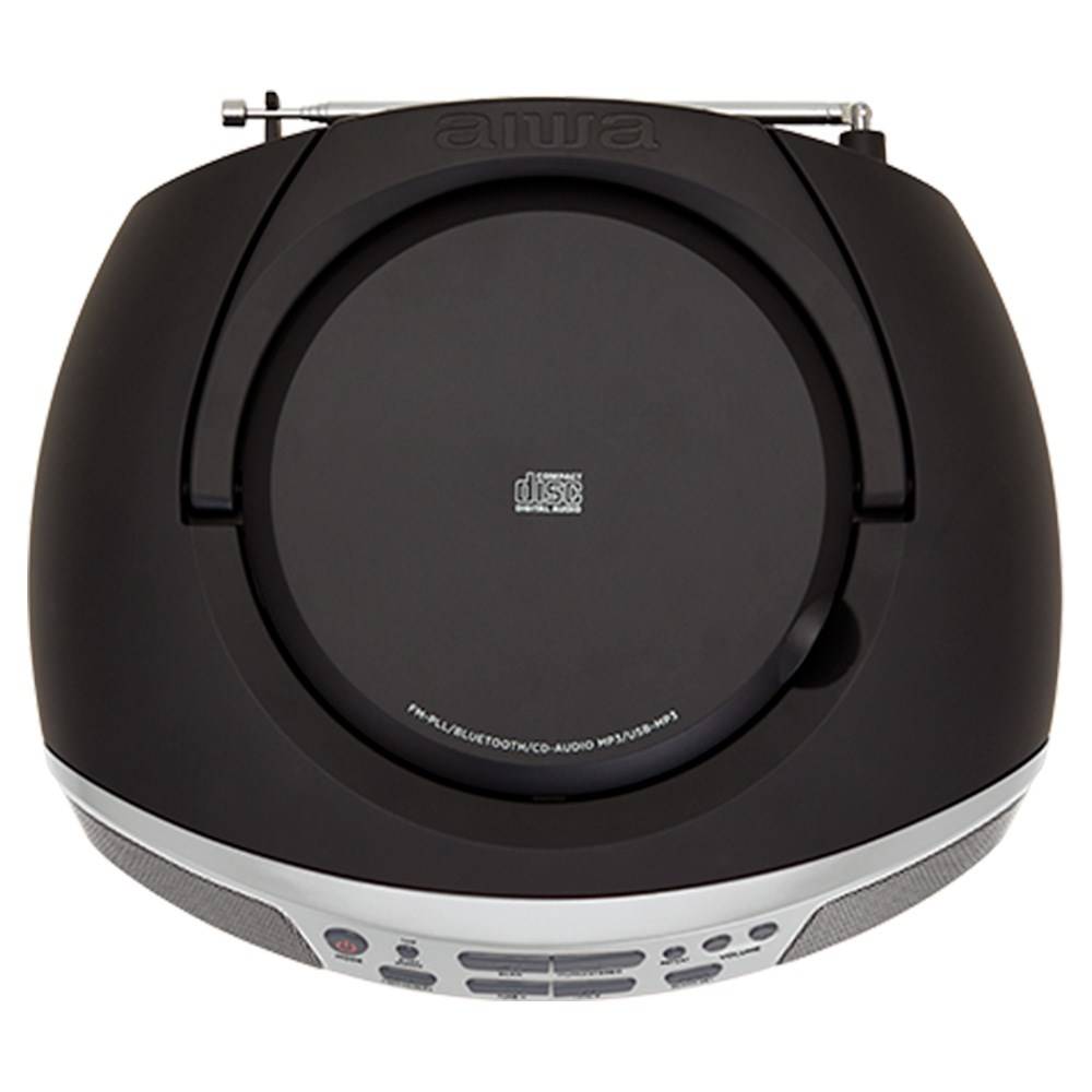 Aiwa BBTU-400SL draagbare stereo-installatie, analoog en digitaal, 6 W FM, zilverkleurig, MP3-weergave.-4