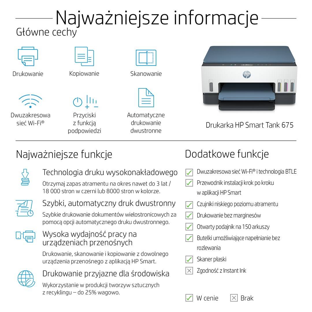 HP Smart Tank 675 All-in-One thermische inkjetprinter A4 4800 x 1200 DPI 12 ppm Wi-Fi-2
