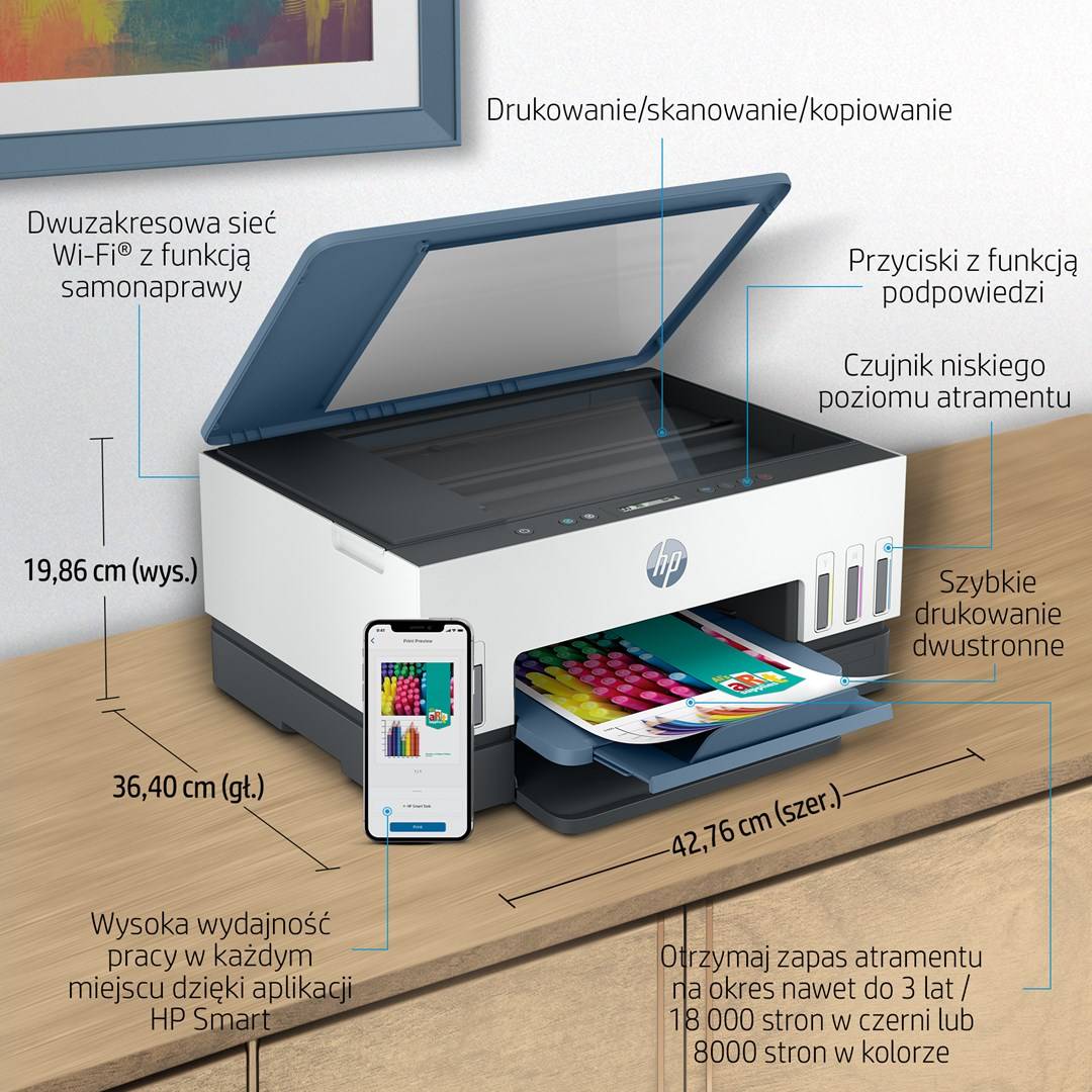 HP Smart Tank 675 All-in-One thermische inkjetprinter A4 4800 x 1200 DPI 12 ppm Wi-Fi-3