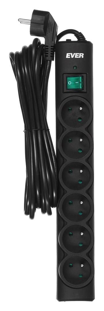 Ever Optima 5m Zwart 6 AC-stopcontacten 250 V-2