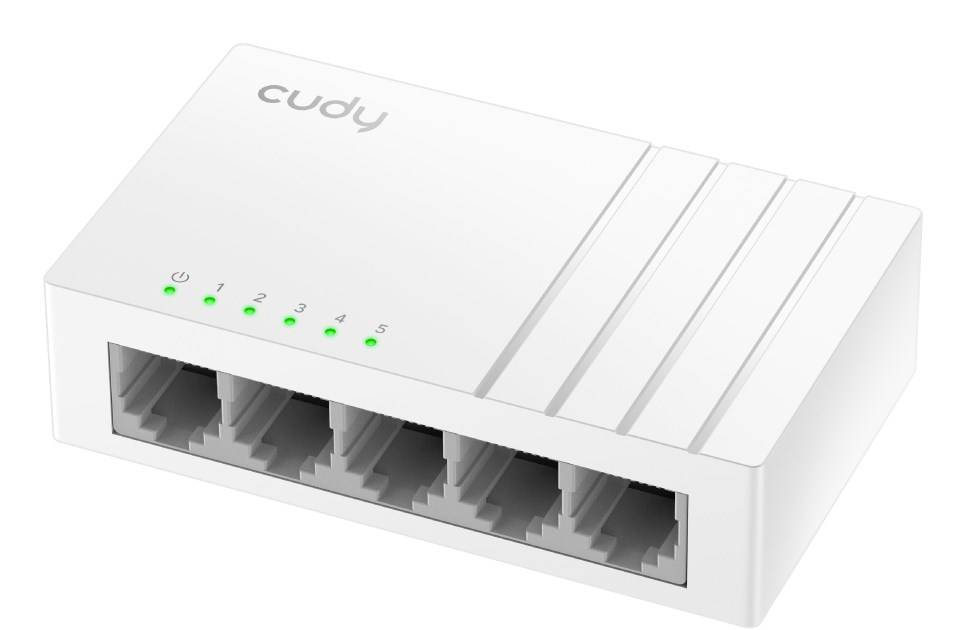 Cudy GS105U netwerkswitch, onbeheerd, Gigabit Ethernet (10/100/1000), wit.-2