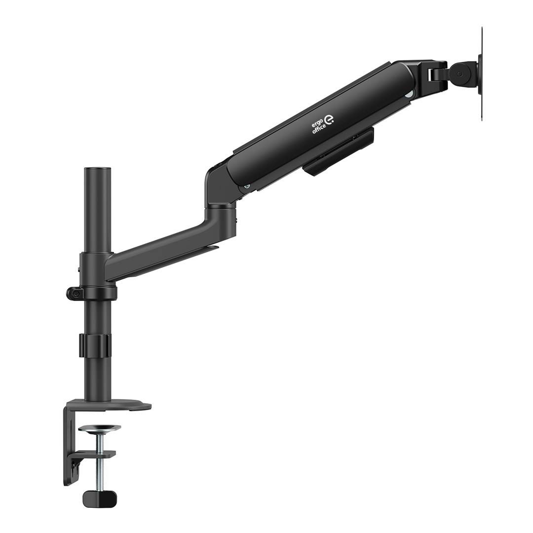 Ergo bureaumonitorbeugel/ophanging, gasveer, 17"-32", 1-10 kg, matzwart, max. VESA 100x100, ER-691 B-4