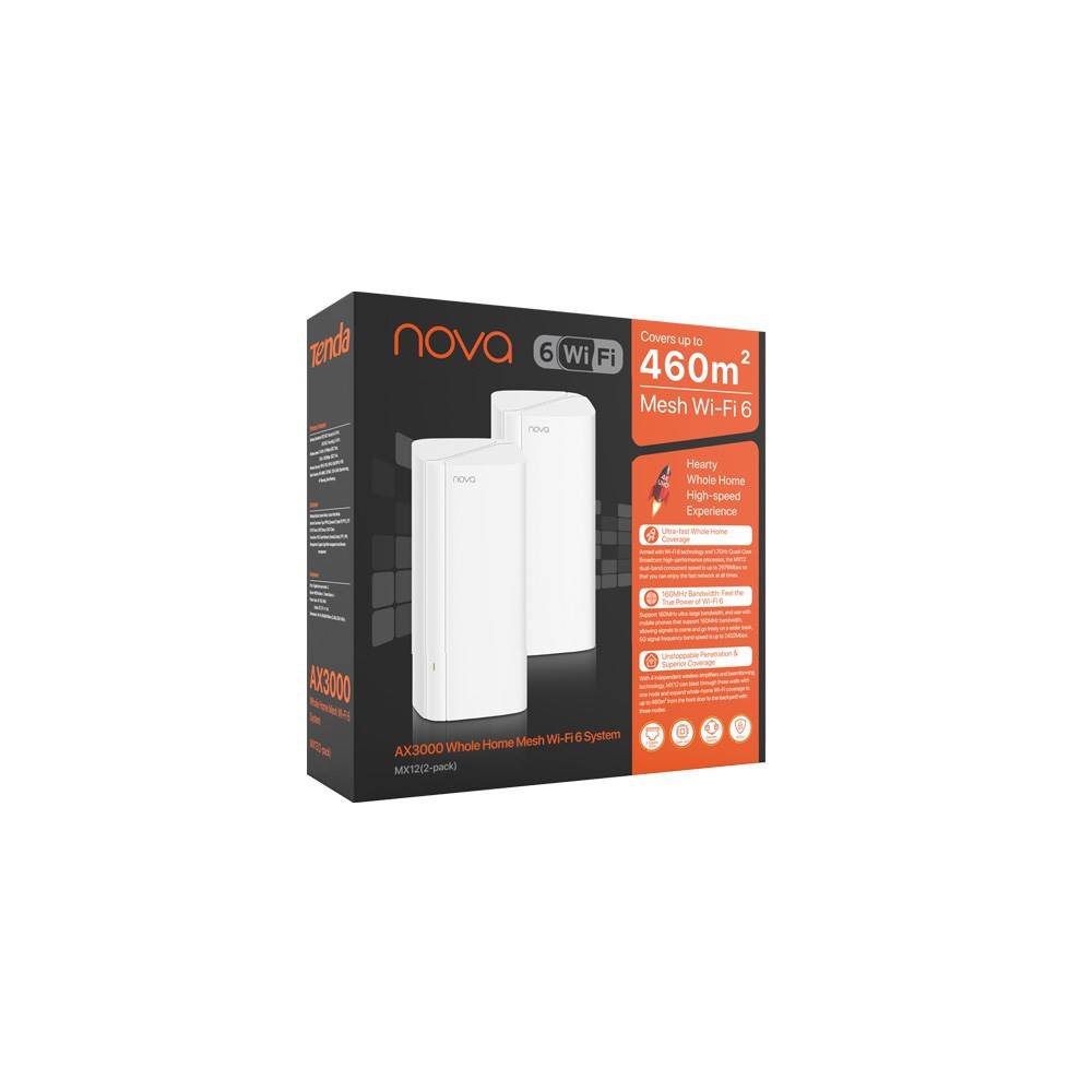 Tenda MX12 Dual-band (2,4 GHz / 5 GHz) Wi-Fi 6 (802.11ax) Wit 3 Intern-3