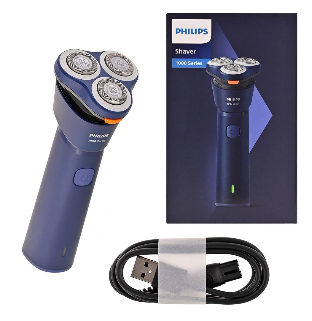 Philips 1000-serie S1881/00 herenscheerapparaat met rotatiemechanisme, marineblauw-0