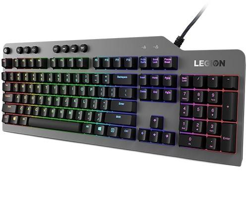 LEV Lenovo Legion K500 toetsenbord Gamen USB QWERTY Amerikaans Engels Zwart, Grijs-1
