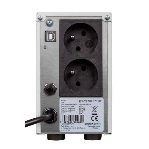 Ever ECO PRO 1000 AVR CDS Line-Interactive 1 kVA 650 W 2 AC-uitgangen-2