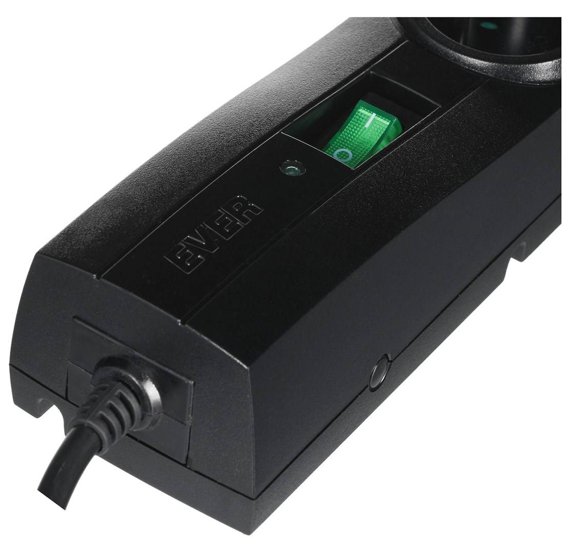 Ever CLASSIC 3m Zwart 5 AC-stopcontacten 250 V-5