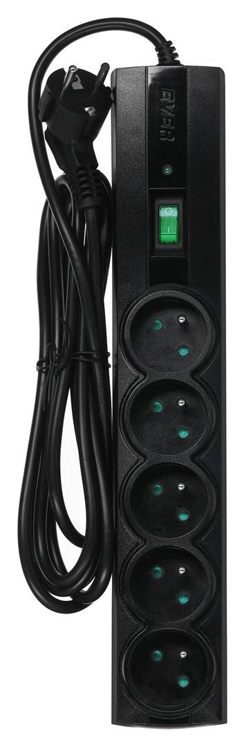 Ever CLASSIC 3m Zwart 5 AC-stopcontacten 250 V-6