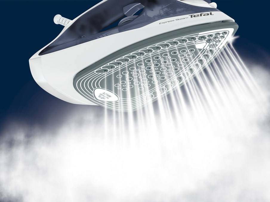Tefal Express Steam FV2837 droog- en stoomstrijkijzer met Cerilium zoolplaat, 2400 W, blauw, grijs, wit-4