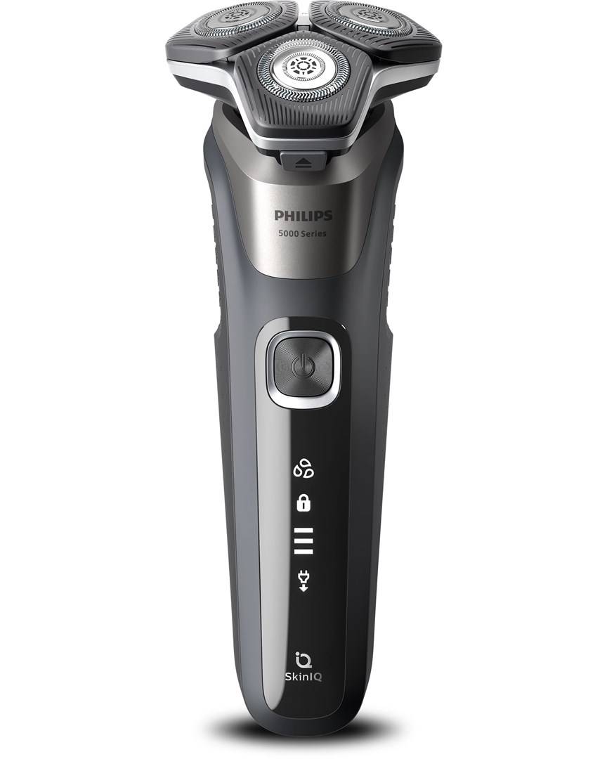 Philips SHAVER Series 5000 S5887/30 herenscheerapparaat met roterende trimmer, zwart en grijs.-1