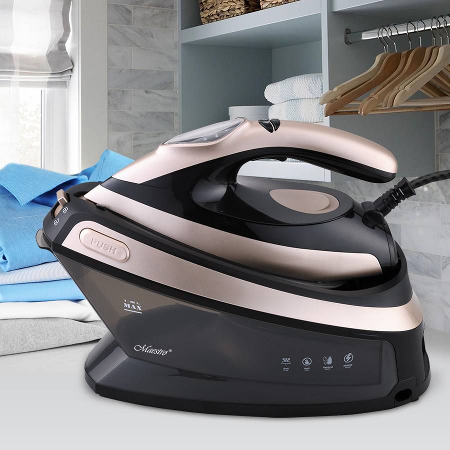Maestro MR-320C stoomstrijkstation 2400 W 1,5 L Keramische strijkzool Zwart, Roségoud-1