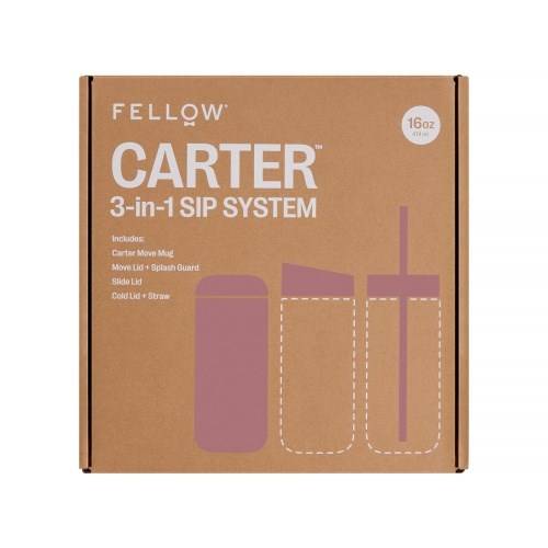 Fellow Carter Move Mug 3-in-1 reismok met 3 deksels 473 ml Poederroze-2