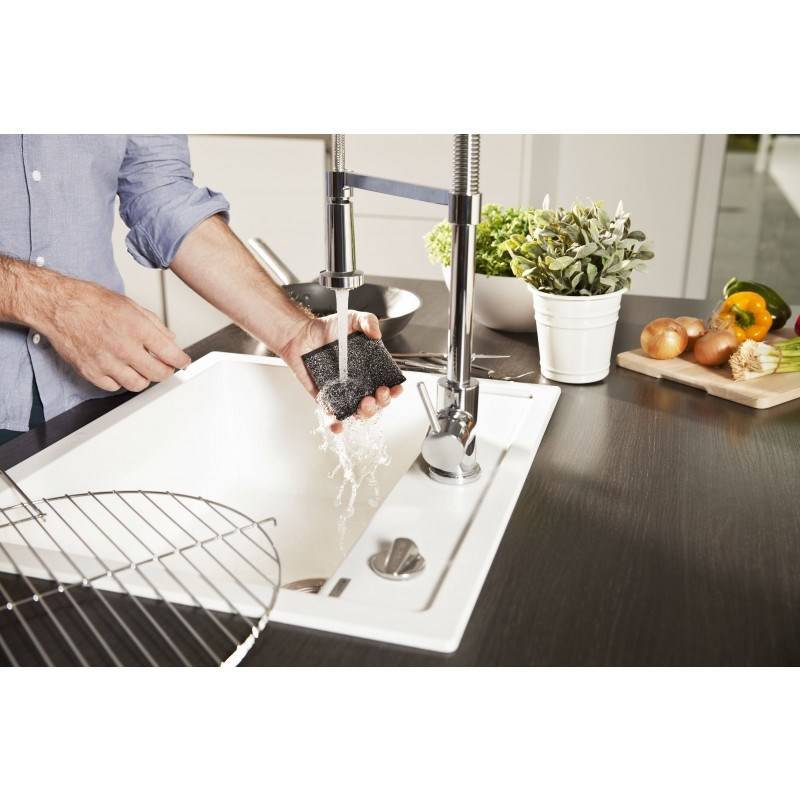 Vileda 4023103172036 Vileda - Glitzi Power inox schuurspons, ft 10 x 10 x 1,2 cm, pak van 2 stuks-1