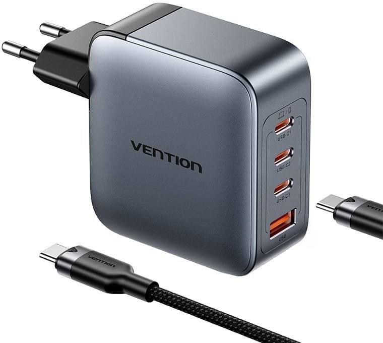 Vention 100W oplader 1xUSB-A 3xUSB-C + kabel-1