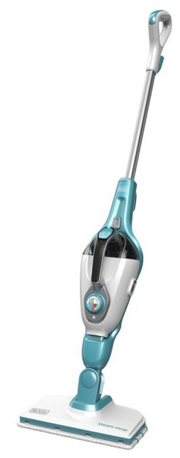 Black & Decker FSMH1321 stoomreiniger/stoommop 0,5 liter 1300 W Blauw, Wit