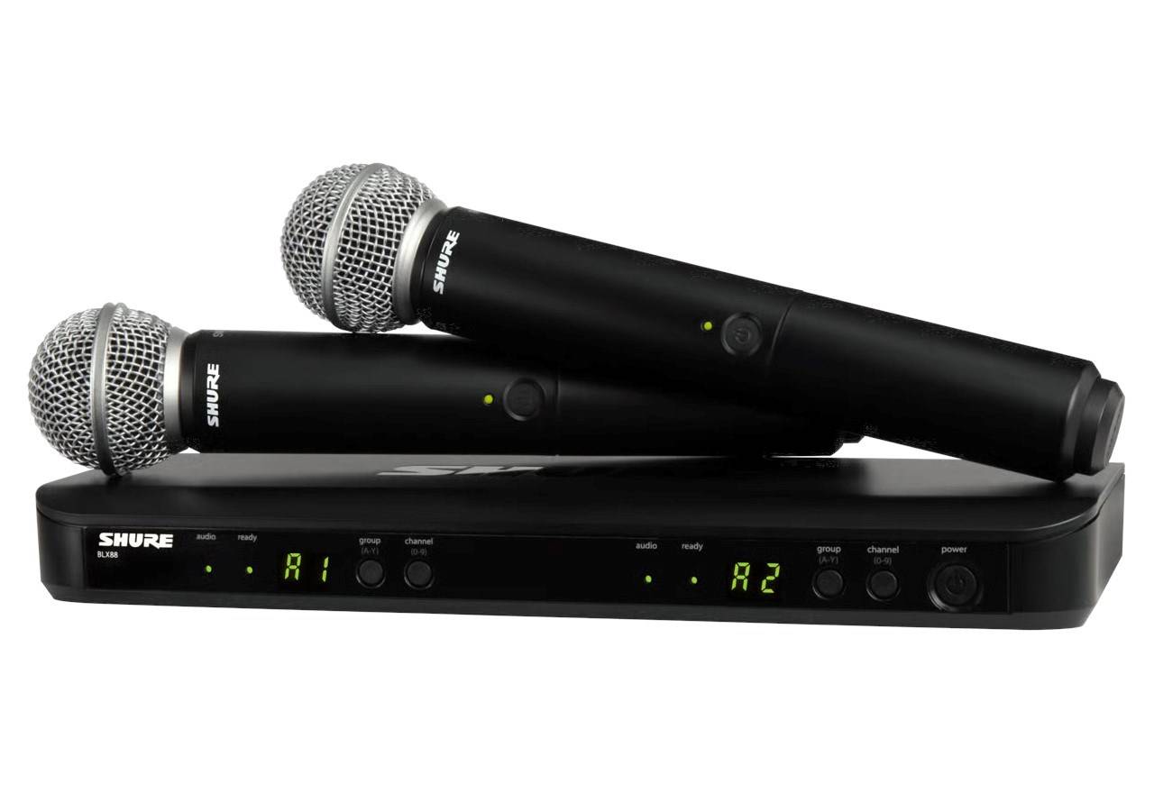 Shure BLX288E/SM58-H8E - draadloos systeem met ontvanger en twee SM58-microfoons-0
