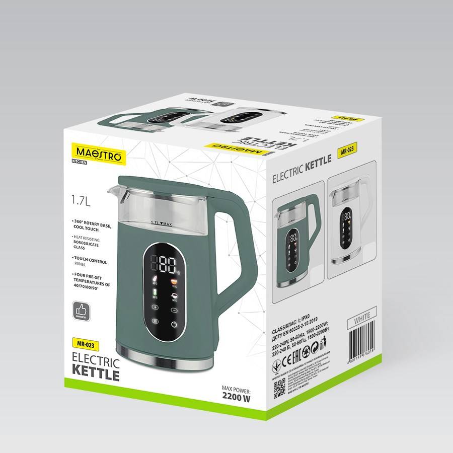 Elektrische waterkoker Maestro MR-023 (MR-023-WHITE) Wit-5