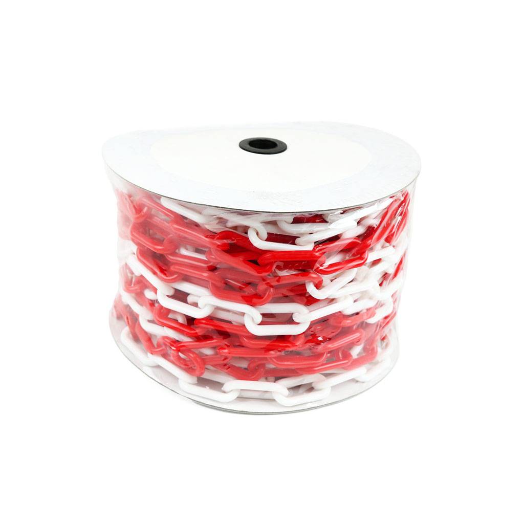Afbakeningsketting - Wit & Rood - 2500 cm x 6 mm x - - Polyethyleen (PE) - - Voor binnen & buiten-0