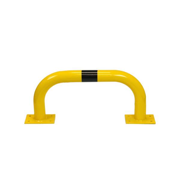 Stalen beschermbeugel – vloerbevestiging – binnen of buiten - Geel & Zwart -  x 750 mm x 350 mm-  - Steel - 3,2 mm -