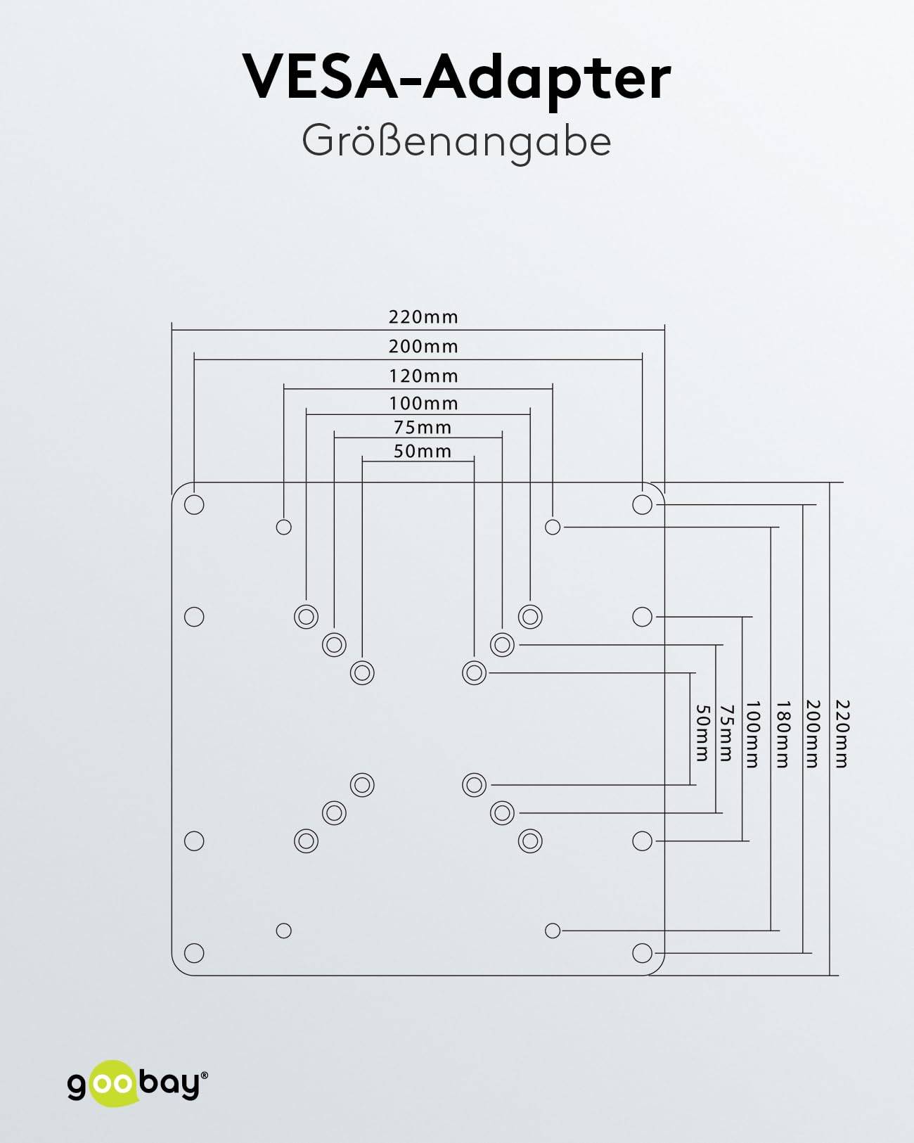 Goobay VESA-adapter Geschikt voor serie: Universeel Zwart-2