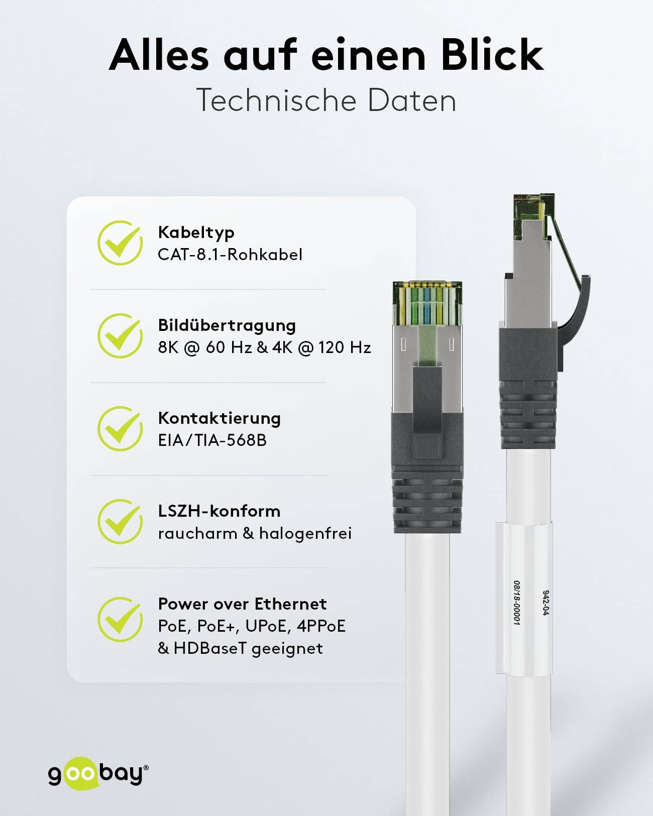 goobay Patchkabel Cat.8.1 S/FTP Kabel-5