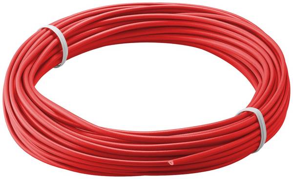 10m rood 1x 0,14mm geisoleerd koperdraad voor hobby toepassingen - 10 meter