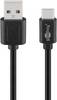 Goobay USB-C - USB-A kabel | USB2.0 | QC 18W | zwart | 1,8 meter