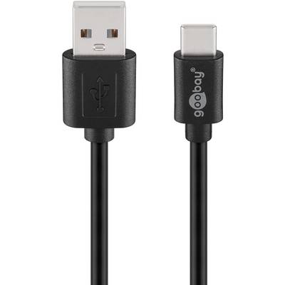 Goobay USB-C - USB-A kabel | USB2.0 | QC 18W | zwart | 1,8 meter-0