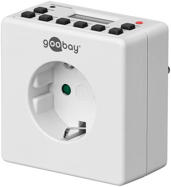 Goobay 93256 Schakelklok Digitaal  Weekprogramma  3600 W IP20 Programmeerfunctie