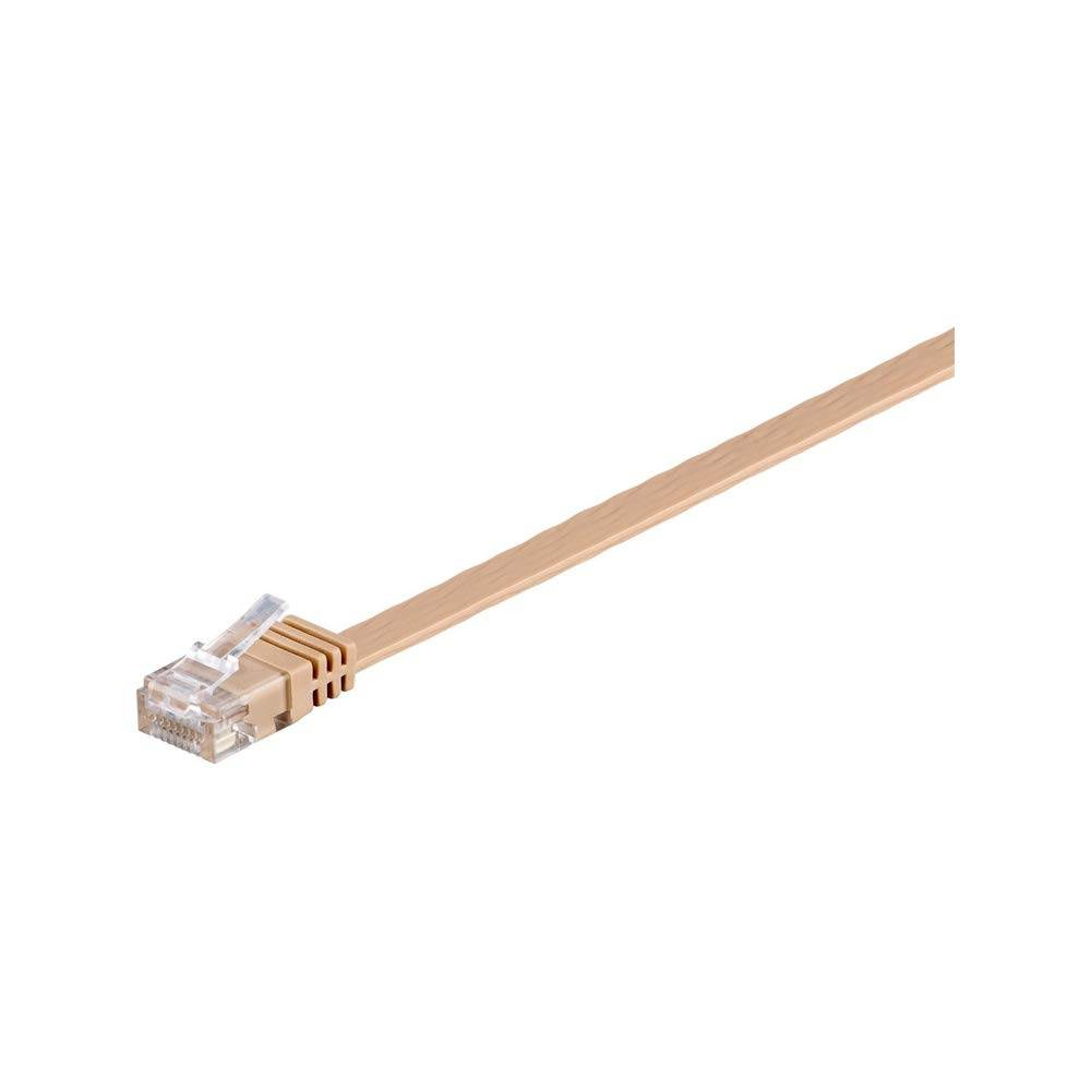 Goobay CAT 6 Flat Patch Cable, U/UTP, light brown 0.5 m-4