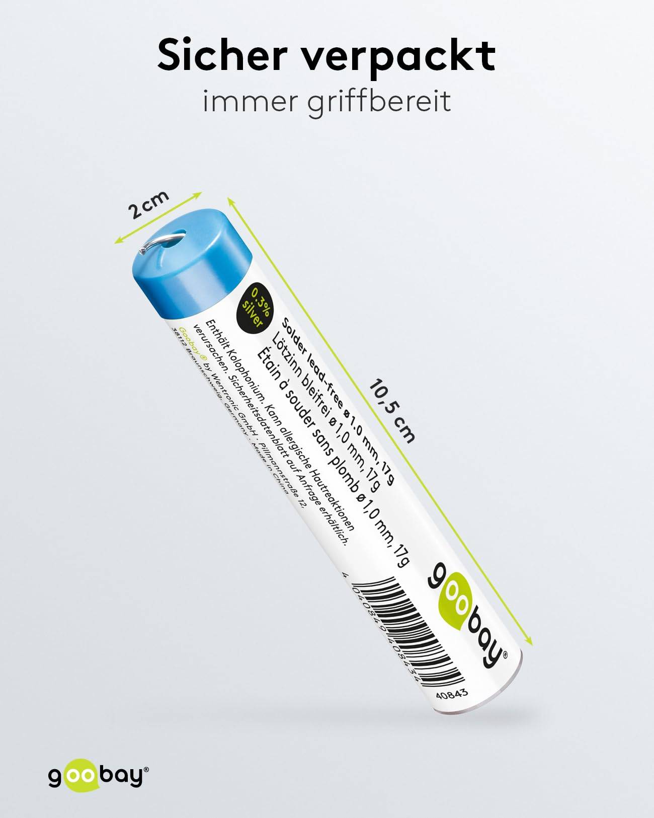 Goobay LZ 1.0mm 017g - bleifrei - Essential Soldeertin Staaf Sn99,3Cu0,7 17 g 1 mm-3