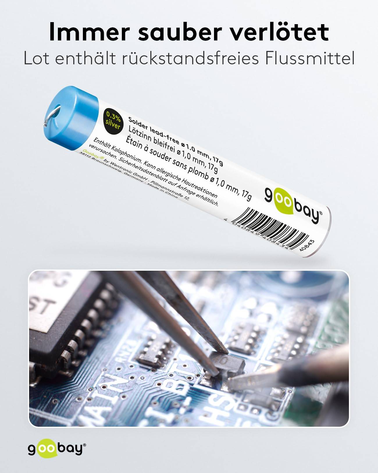 Goobay LZ 1.0mm 017g - bleifrei - Essential Soldeertin Staaf Sn99,3Cu0,7 17 g 1 mm-4