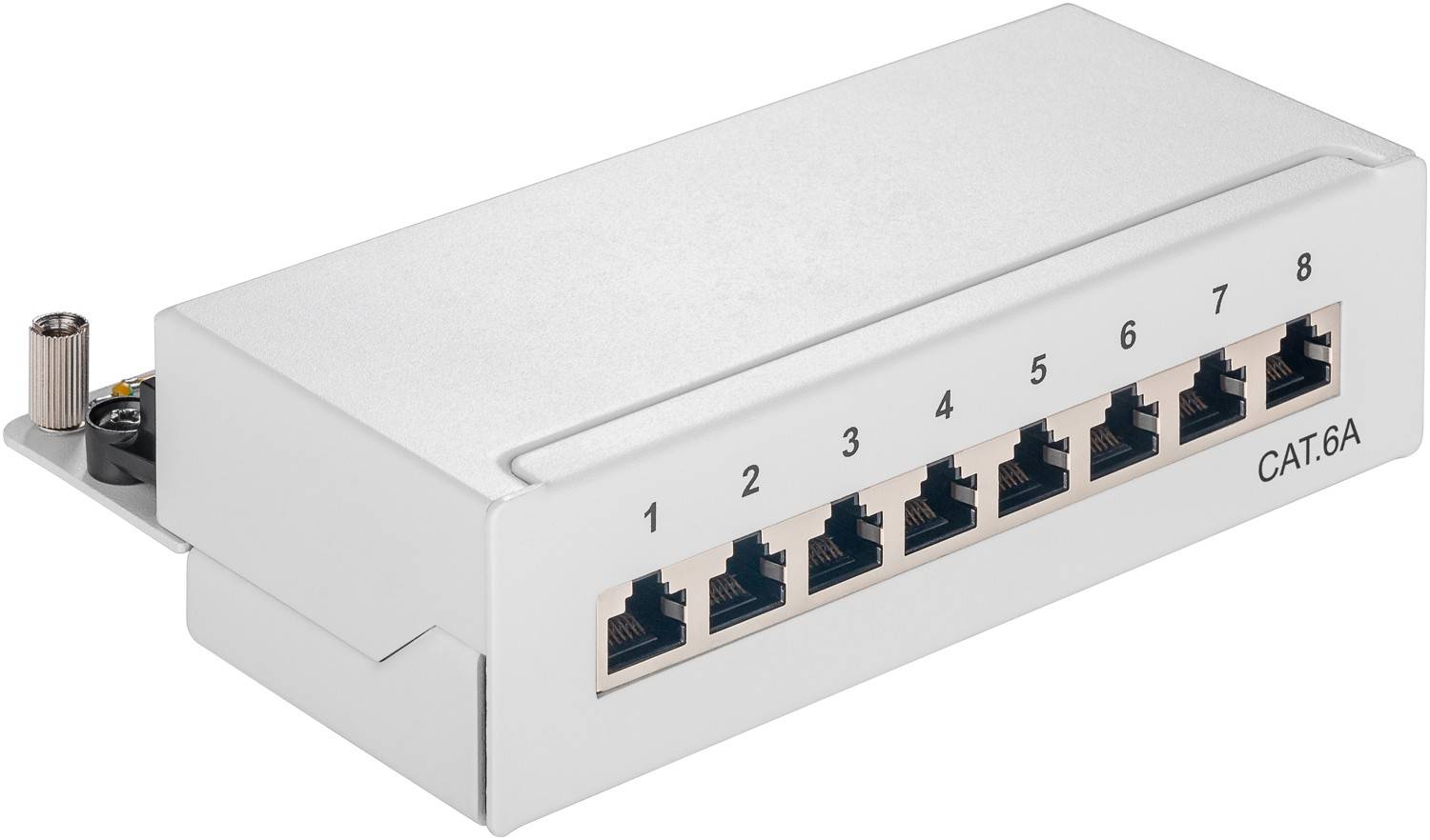 GOOBAY GOOBAY-62063 Patch panel; grijs; RJ45-aansluiting x8; Aantal poorten: 8 - 1 stuk