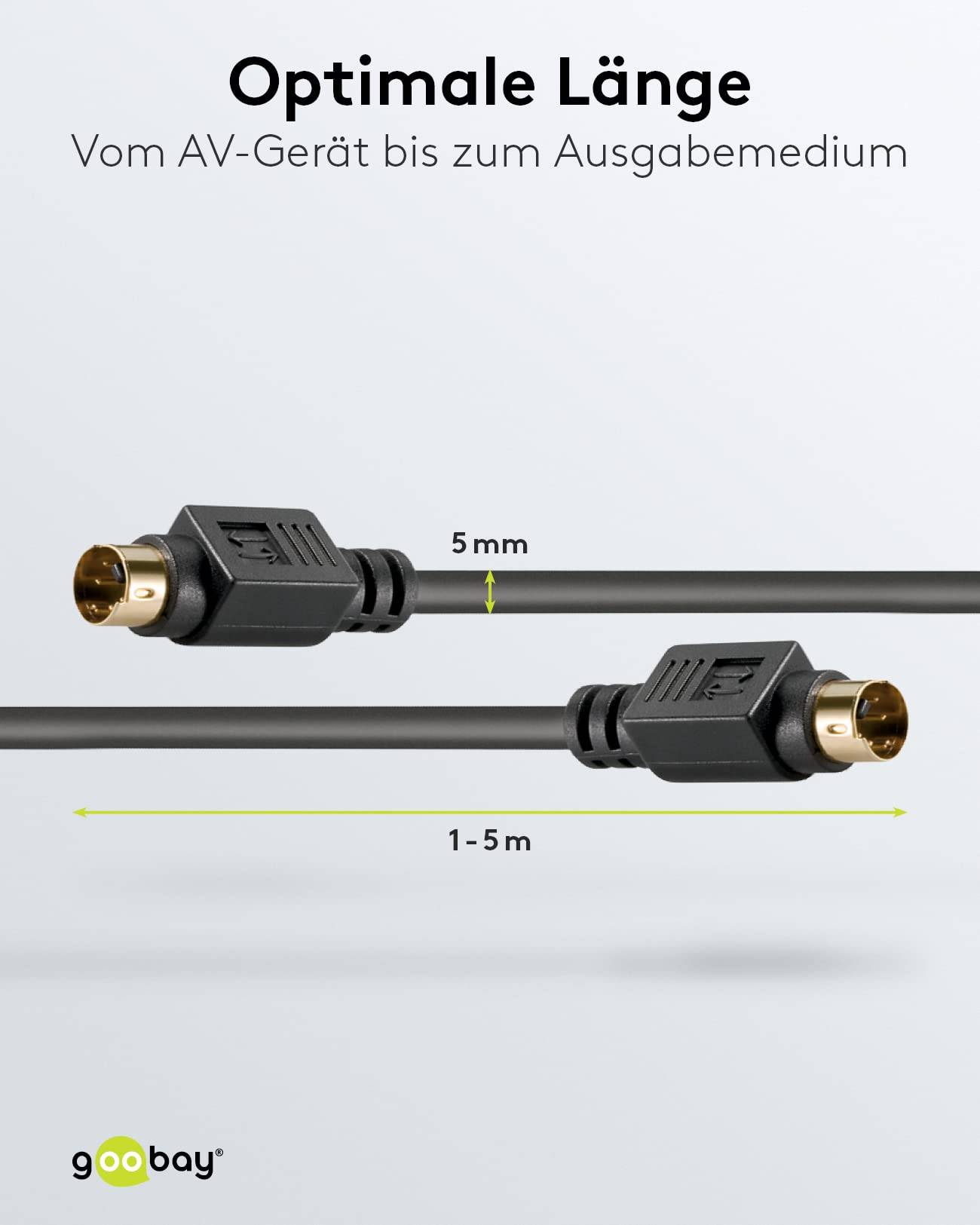 S-Video / S-VHS videokabel / zwart - 1 meter-2
