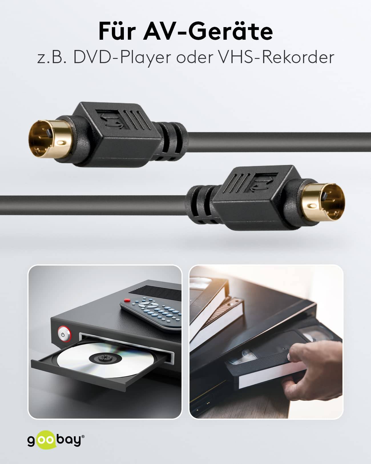 S-Video / S-VHS videokabel / zwart - 1 meter-4