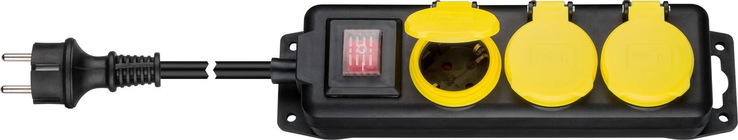 Goobay IP44 outdoor stekkerdoos | 3 contacten | 3 meter-0