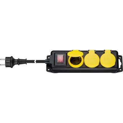 Goobay IP44 outdoor stekkerdoos | 3 contacten | 3 meter-0