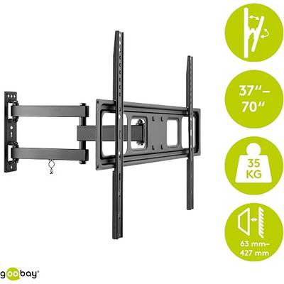 Goobay TV-Wandhalterung Basic FULLMOTION (L) für Fernseher von 37" bis 70" (94-178 cm) , vollbeweglich (schwenkbar und n-0