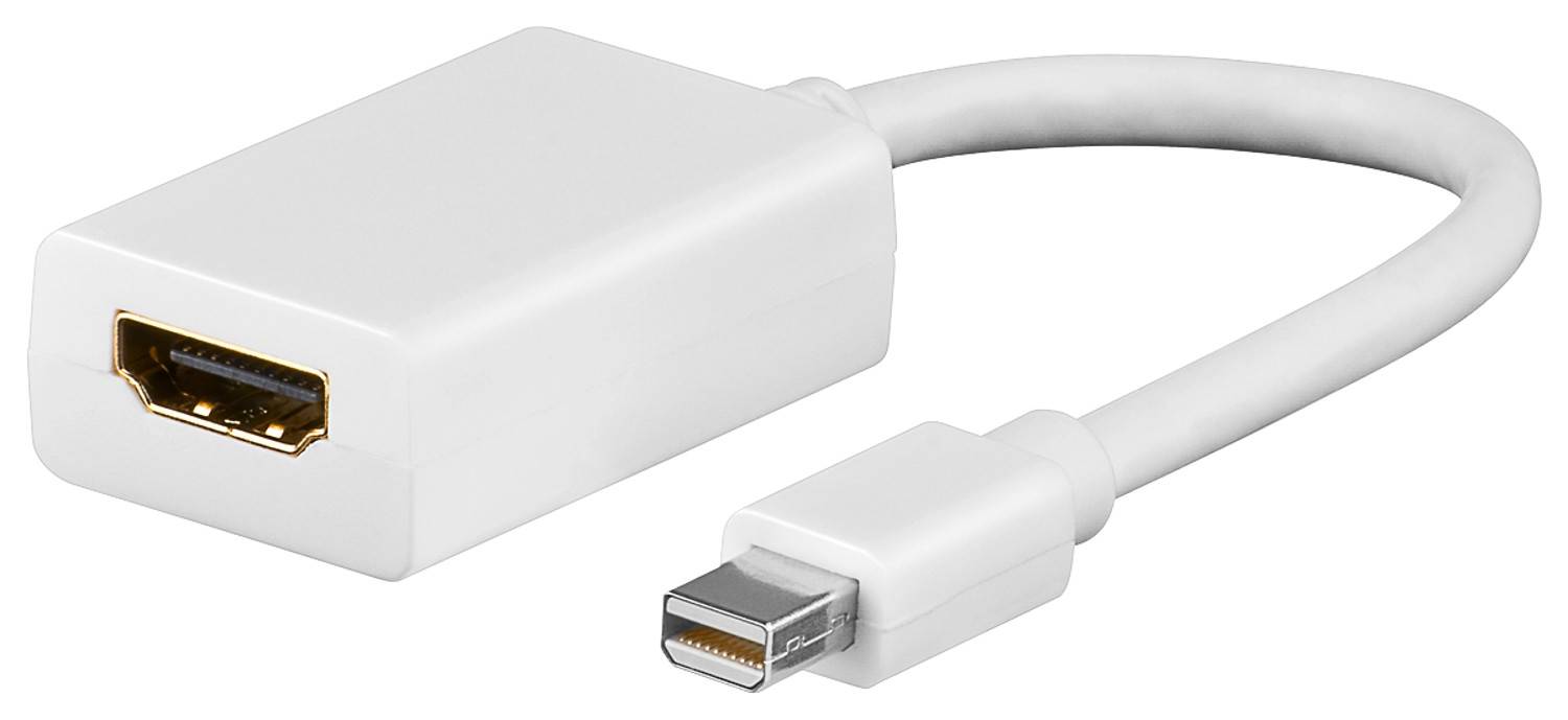 Goobay Mini DisplayPort/HDMI™-Adapterkabel 1.1 Mini DisplayPort-Stecker > HDMI™-Buchse (Typ A) 0.15 m