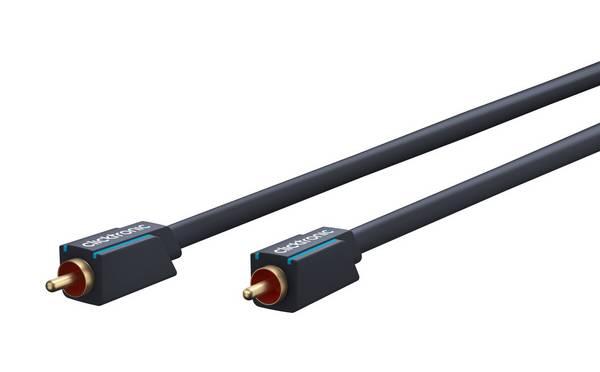 Clicktronic Cinch-Kabel, mono Premium-Kabel | 1x Cinch-Stecker 1x Cinch-Stecker | 2,0 m | OFC-Innenleiter 2 m