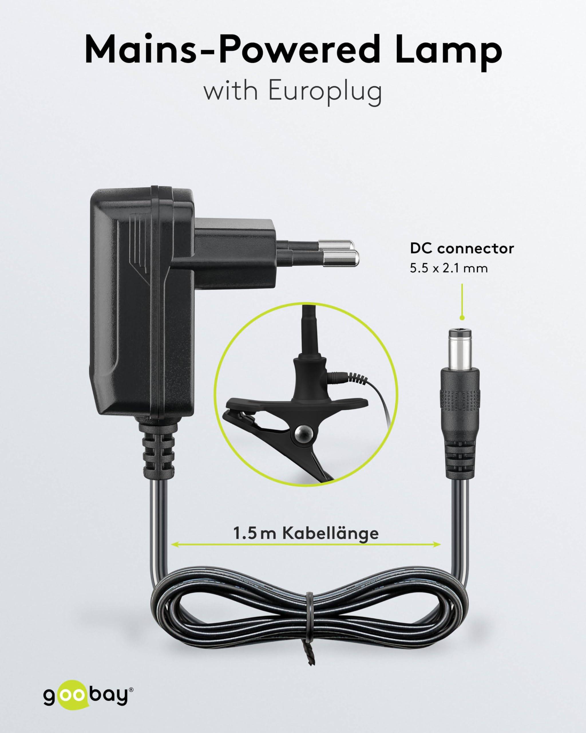 Goobay LED loeplamp | 480 lm | 6W | bureauklem | zwart-3